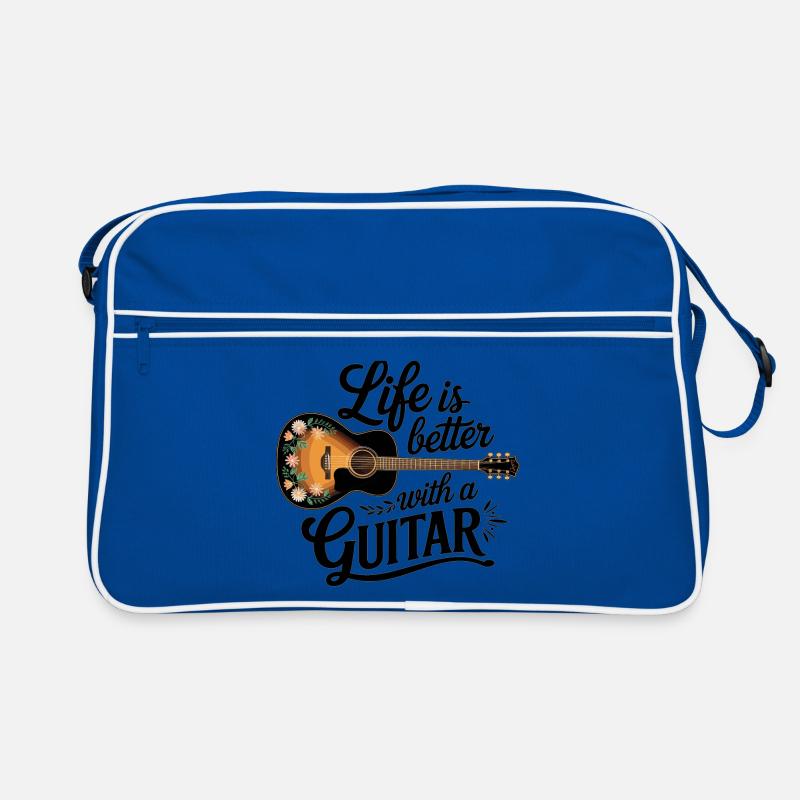 Life is Better with a Guitar – Akustikgitarre Retro Tasche