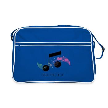Feel the Beat – Clé abstraite - Sac Retro - bleu/blanc - Devant