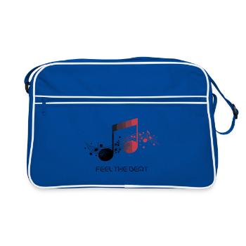 Feel the Beat – Clé abstraite - Sac Retro - bleu/blanc - Devant