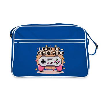 Montée de niveau – Mode joueur - Sac Retro - bleu/blanc - Devant