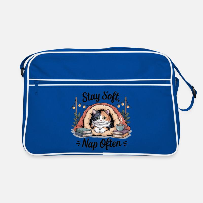 Restez doux, faites souvent la sieste – Chat câlin Sac Retro