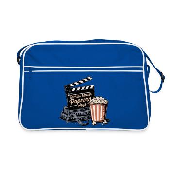 Stories Matter, Popcorn Helps - Retro Bag - blue/white - Front