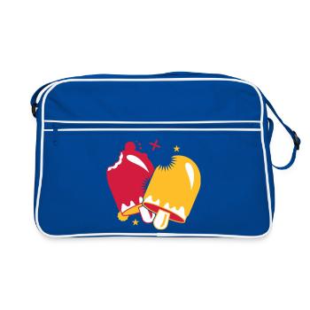deux glaces délicieuses sur le style - Sac Retro - bleu/blanc - Devant
