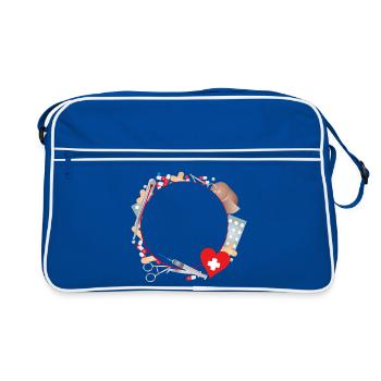 First aid kit or first aid kit as a frame - Retro Bag - blue/white - Front