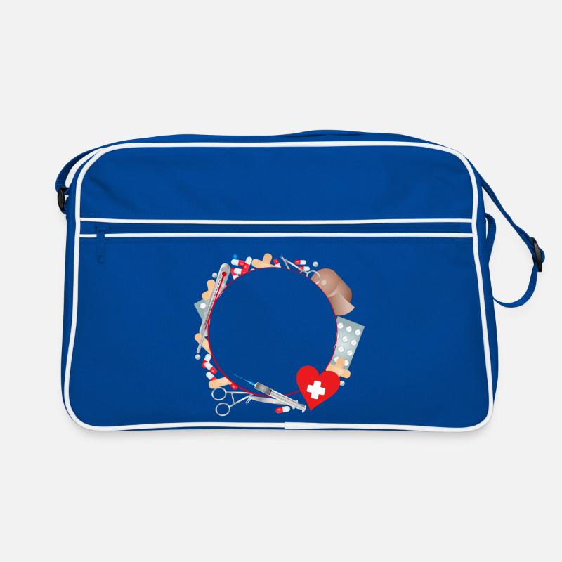 First aid kit or first aid kit as a frame - Retro Bag - blue/white