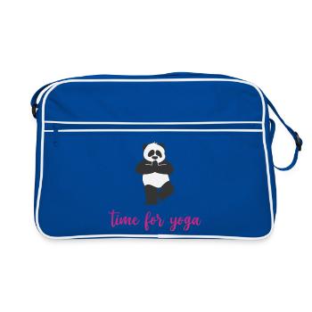 C’est le temps du yoga - Sac Retro - bleu/blanc - Devant