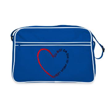 Tu es là Gin de ma vie - Gin de ma vie - Sac Retro - bleu/blanc - Devant