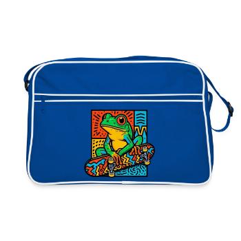 Planche à roulettes Frog - Sac Retro - bleu/blanc - Devant