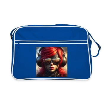 Aviatrice Rousse - Sac Retro - bleu/blanc - Devant