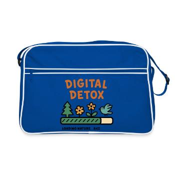 Digital Detox Nature Illustration - Retro Bag - blue/white - Front