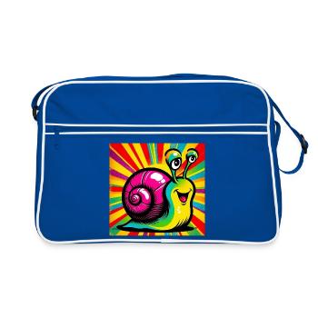 Escargot - Sac Retro - bleu/blanc - Devant