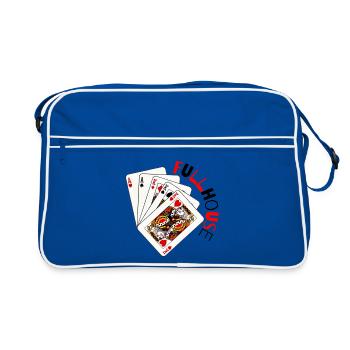 Cartes à jouer rétro Fanfare - Sac Retro - bleu/blanc - Devant