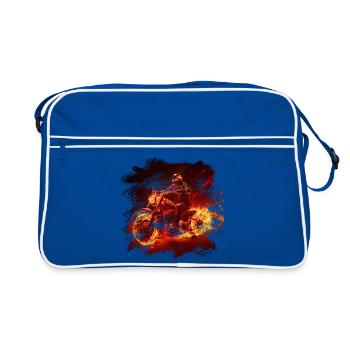 Fire Bike Rider - Retro Bag - blue/white - Front
