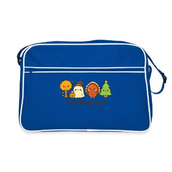 Cozy Season Friends, Noël Kawaii - Sac Retro - bleu/blanc - Devant