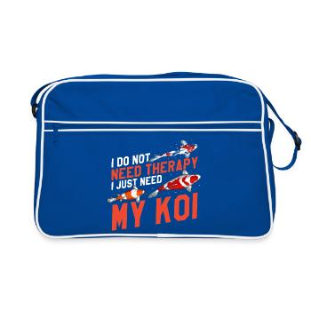 Je n’ai pas besoin de thérapie, juste de mon Koi Funny Pond Zen - Sac Retro - bleu/blanc - Devant