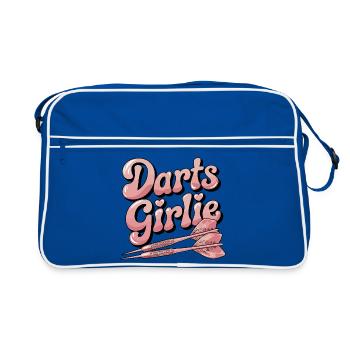Motif Darts Girl Pink pour les joueurs de fléchettes - Sac Retro - bleu/blanc - Devant