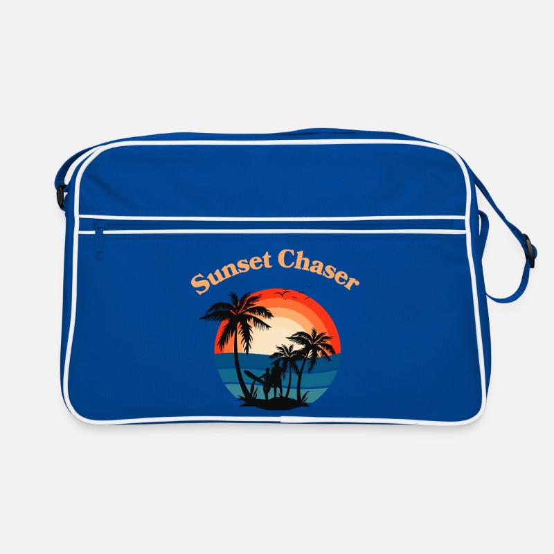 Retro Surfer Sunset Palm Tree Grafik Retro Tasche