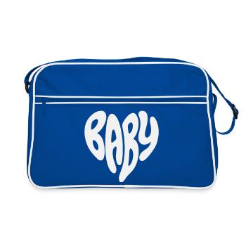 Baby - New born / Partner Small Heart (Custom Colo - Retro Bag - blue/white - Front