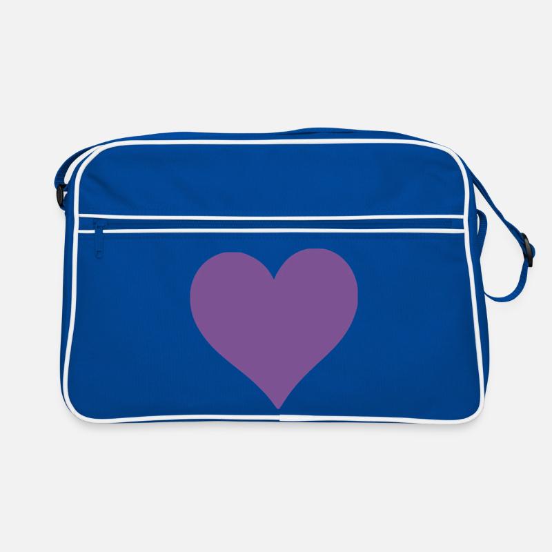 violet heart 2 hearts violet heart pattern Retro Bag