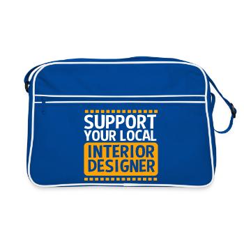Architektur Architekt Innenarchitekt - Retro Tasche - Blau/Weiß - Vorne