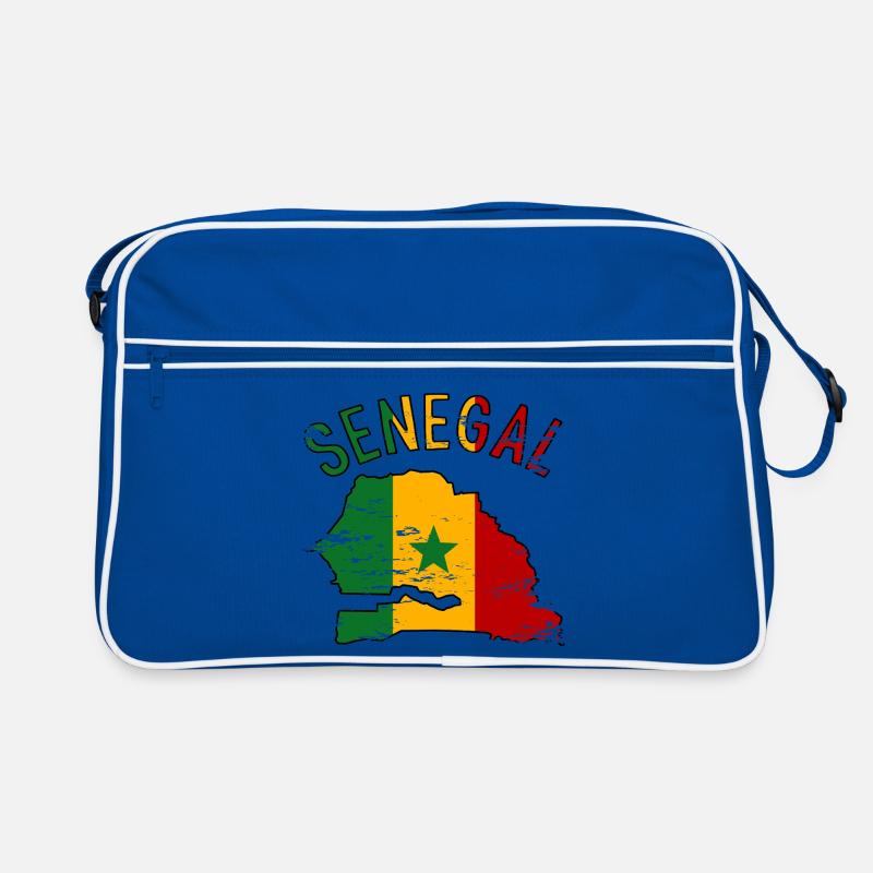 Drapeau du Sénégal Silhouette de la carte utilisée Sac Retro