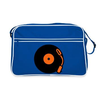Disques vinyles vinyles vinyles - Sac Retro - bleu/blanc - Devant