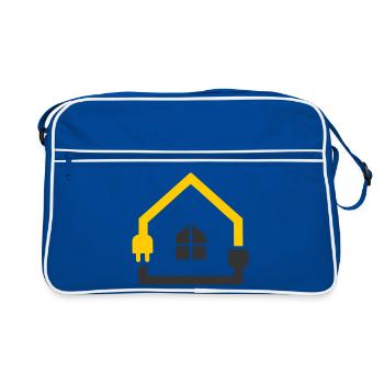 Electrician House Socket Smart Home - Retro Bag - blue/white - Front