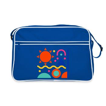 Formes colorées - Sac Retro - bleu/blanc - Devant