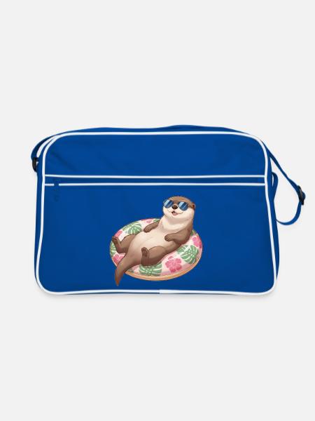 Otter - Retro Tasche - Blau/Weiß
