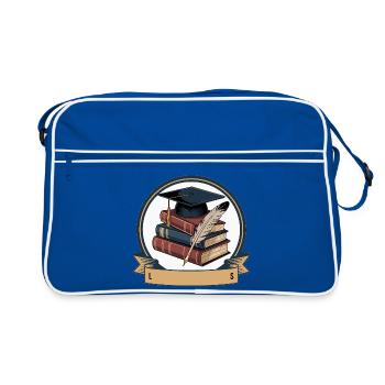 Apprendre toujours, diriger toujours - Sac Retro - bleu/blanc - Devant