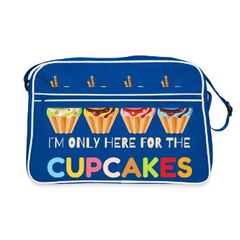 Funny Cupcakes, Cupcake Celebrations, Cupcake Gift - Retro Bag - blue/white - Front