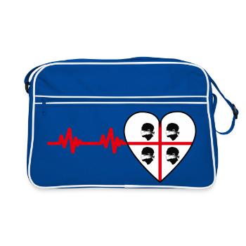 4 Mori Maskierte Puls - Retro Tasche - Blau/Weiß - Vorne