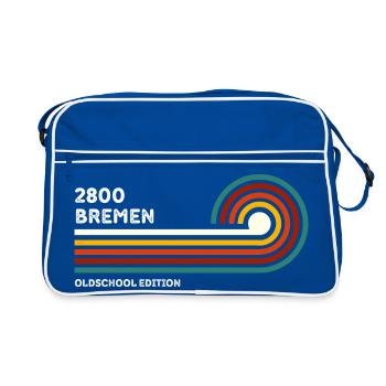 Bremen Retro Shirt 2800 Oldschool Zip Code - Retro Bag - blue/white - Front