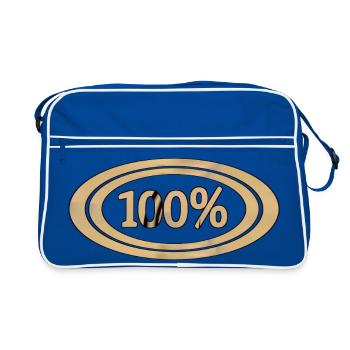 One hundred percent numbers large highest value - Retro Bag - blue/white - Front