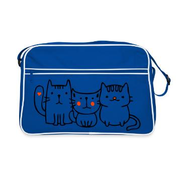 Trois petits chats - Sac Retro - bleu/blanc - Devant