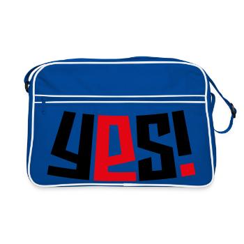 Yes! - Retro Bag - blue/white - Front