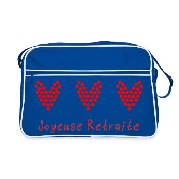 JOYEUSE RETRAITE. RETRAITE. RETRAITEE. RETRAITE - Sac Retro - bleu/blanc - Devant
