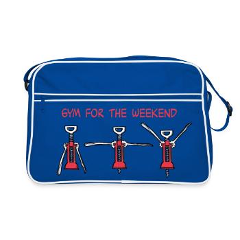 Gym for the weekend - Retro Bag - blue/white - Front