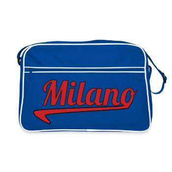 Milano Script Emblem Swoosh - Retro Bag - blue/white - Front
