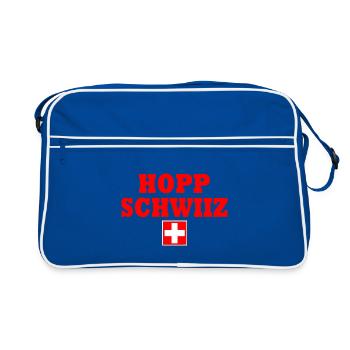 Hopp schwiiz - Sac Retro - bleu/blanc - Devant