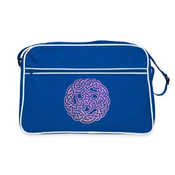Noeud celtique violet - Sac Retro - bleu/blanc - Devant
