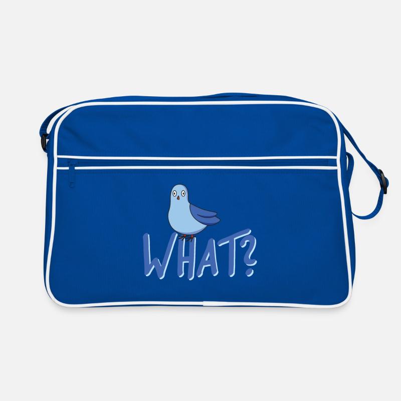 What Taube - Retro Tasche - Blau/Weiß