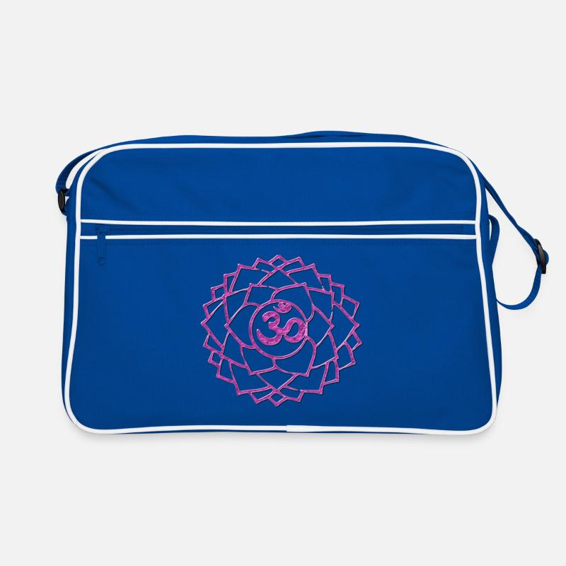 CHAKRA KRONENCHAKRA SAHASRARA - Retro Tasche - Blau/Weiß