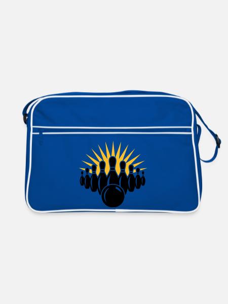 jeu de quilles - Sac Retro - bleu/blanc - Devant