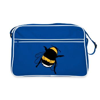 bourdon - Sac Retro - bleu/blanc - Devant