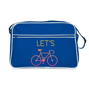 Let's Cycling - Retro Bag - blue/white - Front