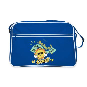 School is the new cool - Kids T-Shirt - Retro Bag - blue/white - Front
