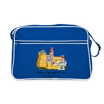 Portugal, Sintra Castle, Pena Palace, Drawing - Retro Bag - blue/white - Front