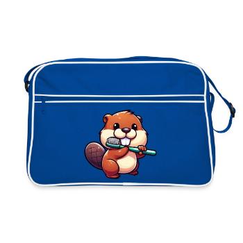 Beaver - Retro Bag - blue/white - Front