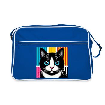 Chat - Sac Retro - bleu/blanc - Devant